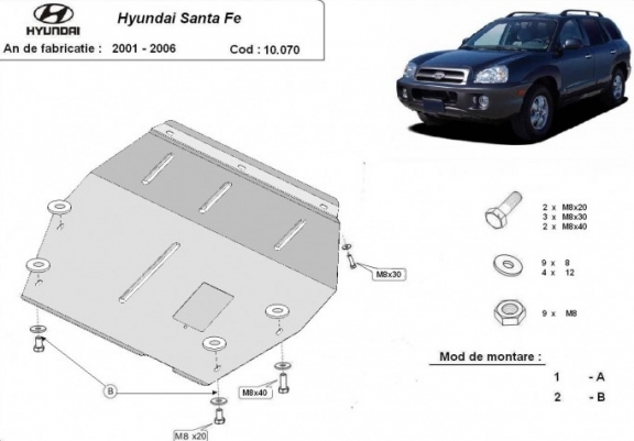 Scut motor metalic Hyundai Santa Fe