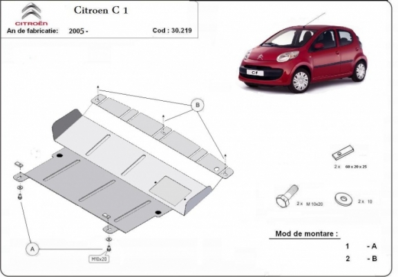 Scut motor metalic Citroen C 1