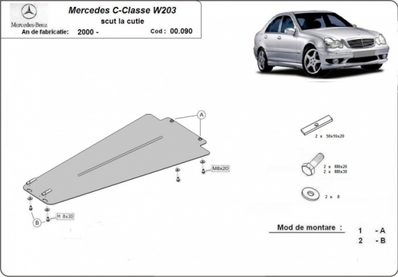 Scut cutie de viteză automată Mercedes C-Clasee W203