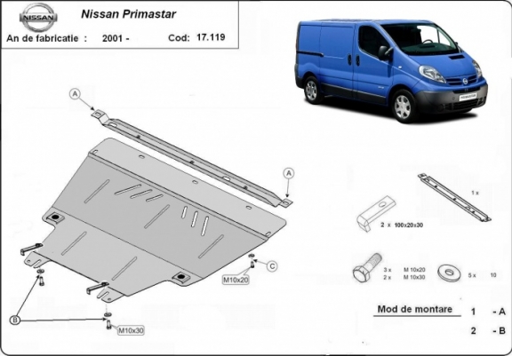 Scut motor metalic Nissan Primastar