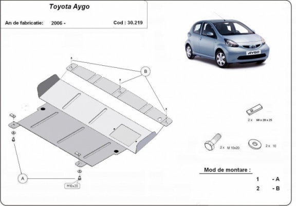Scut motor metalic Toyota Aygo AB10