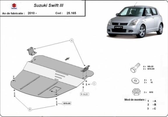 Scut motor metalic Suzuki Swift III