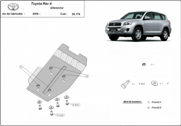 Scut diferențial Toyota RAV 4, motorizare 4x4