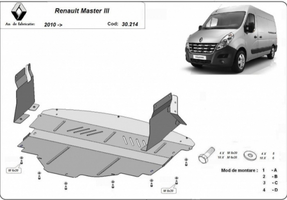 Scut motor metalic Renault Master