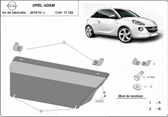 Scut motor metalic Opel Adam