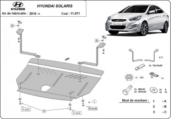 Scut motor metalic Hyundai Solaris