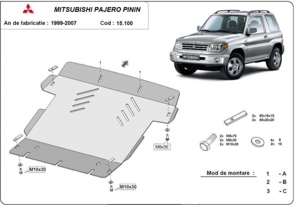 Scut motor metalic Mitsubishi Pajero Pinin