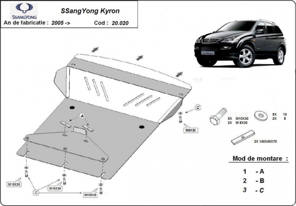Scut motor metalic SsangYong Kyron