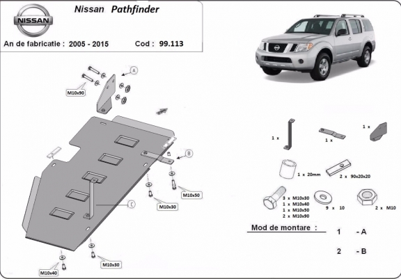 Scut rezervor Nissan Pathfinder D40