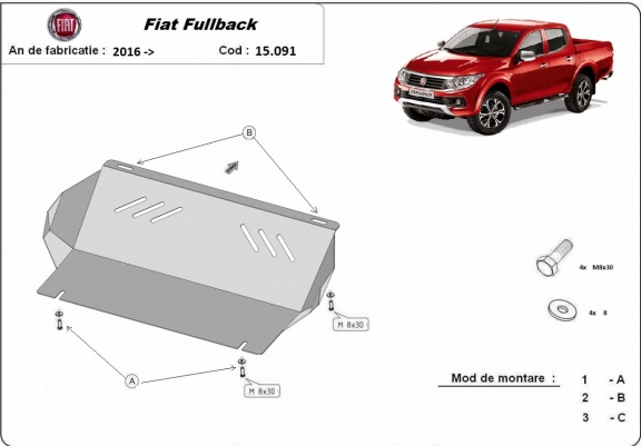 Scut radiator Fiat Fullback