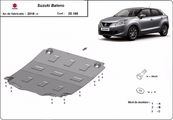 Scut motor metalic Suzuki Baleno