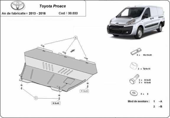 Scut motor metalic Toyota Proace