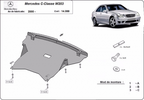 Scut Motor Metalic Mercedes C-class W203