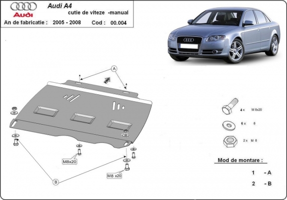 Scut cutie de viteză manuală Audi A4 B7