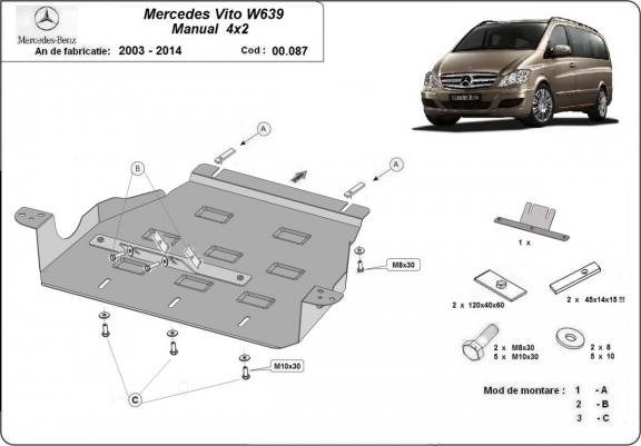 Scut cutia de viteză Mercedes Viano W639 - 2.2 D 4x2