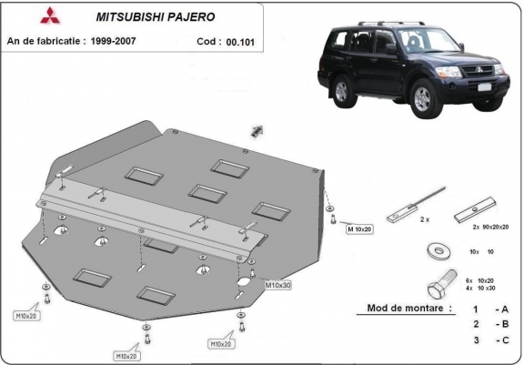 Scut cutie de viteză Mitsubishi Pajero III (V60, V70) Vers. 2.0