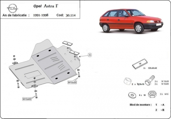 Scut motor metalic Opel Astra F