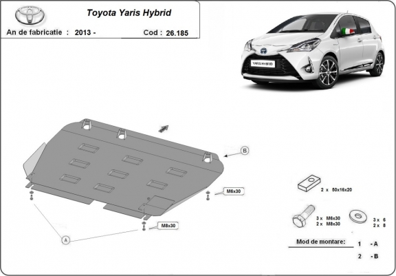 Scut motor metalic Toyota Yaris Hybrid