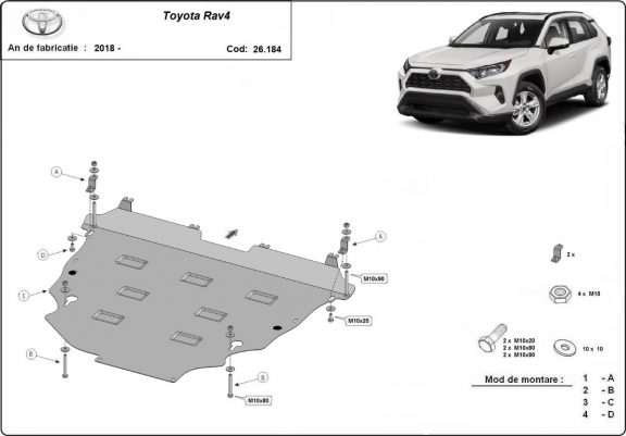 Scut motor metalic  Toyota RAV 4