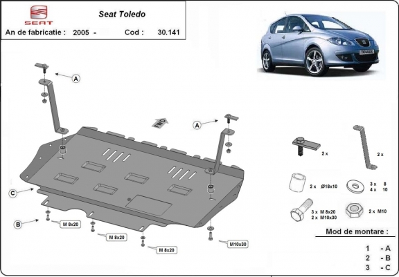 Scut motor metalic Seat Toledo