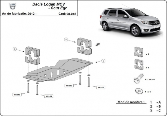 Scut Sistem Stop&GO, EGR Dacia Logan MCV