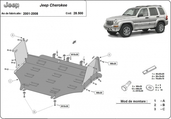 Scut motor Jeep Cherokee - KJ 