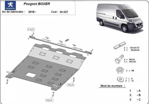 Scut motor metalic Peugeot Boxer