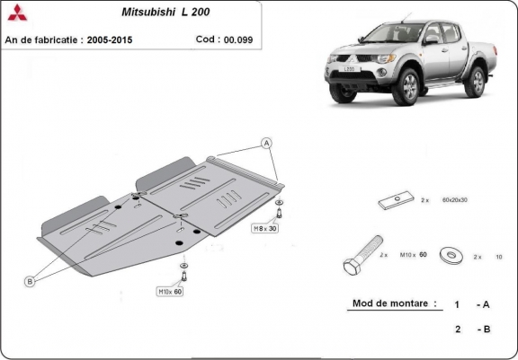 Scut cutie de viteză și diferențial Mitsubishi L