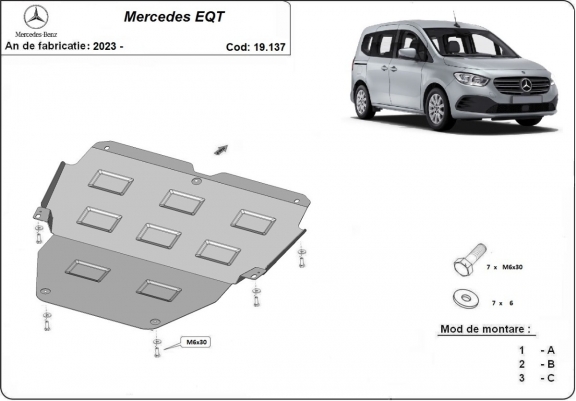 Scut motor metalic Mercedes EQT