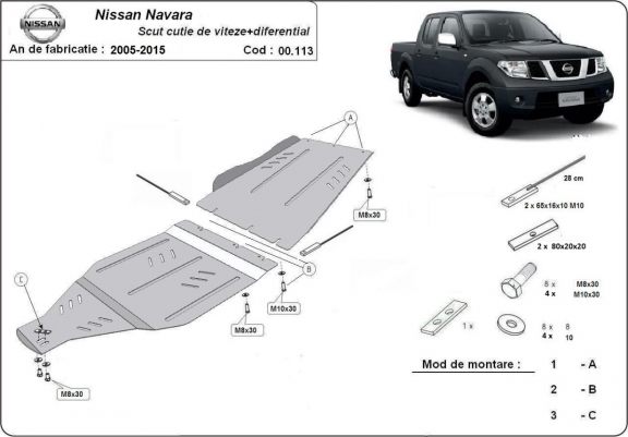 Scut cutie de viteză și diferențial Nissan Navara