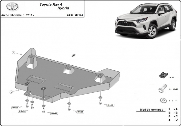Scut diferențial spate Toyota RAV 4 Hybrid