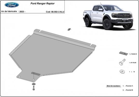 Scut cutie de viteză din aluminiu Ford Ranger Raptor 