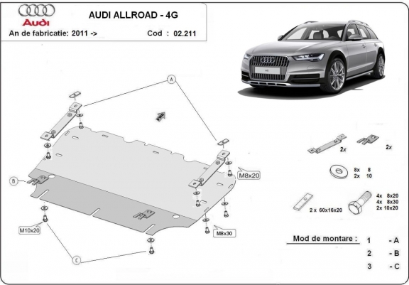 Scut Motor Metalic Audi A6 All Road