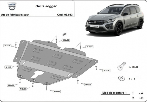 Scut motor metalic Dacia Jogger