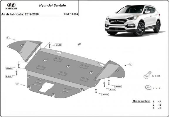 Scut motor metalic Hyundai Santa Fe