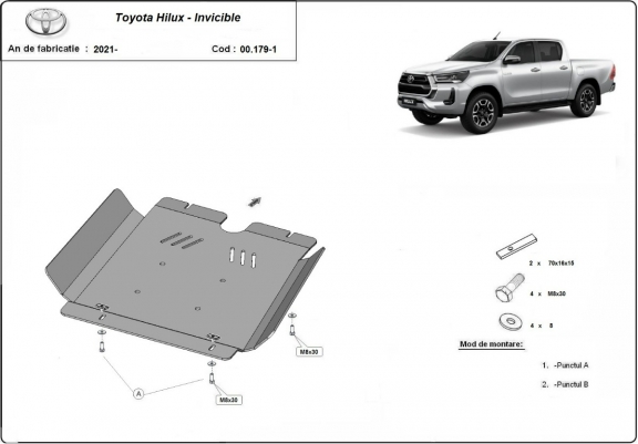 Scut cutie de viteză din aluminiu Toyota Hilux Invincible