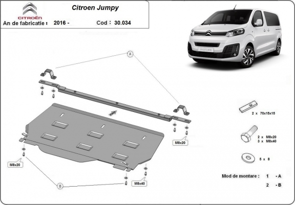 Scut motor metalic Citroen Jumpy Monovolum
