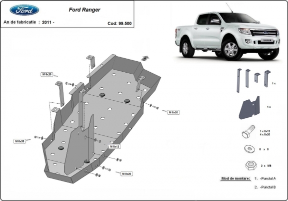 Scut rezervor Ford Ranger