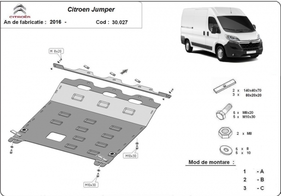 Scut motor metalic Citroen Jumper