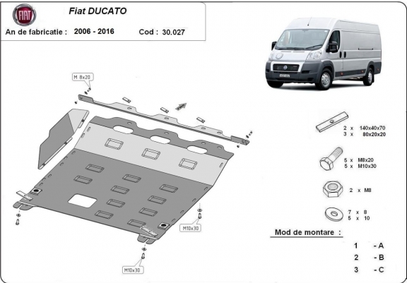 Scut motor metalic Fiat Ducato